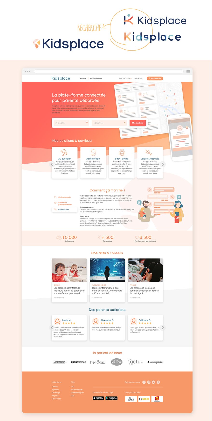 Kidsplace - identite visuelle - logo - webedesign - illustration - Camille Labory Kidsplace - identite visuelle - logo - webedesign - illustration - CamLab