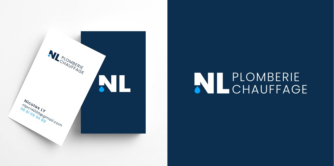 Carte de visite et logo NL Plomberie Chauffage